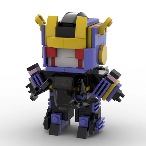 Transformers-Figur Helex IDW-Version – violetter und gelber Brick, Decepticon-Henker