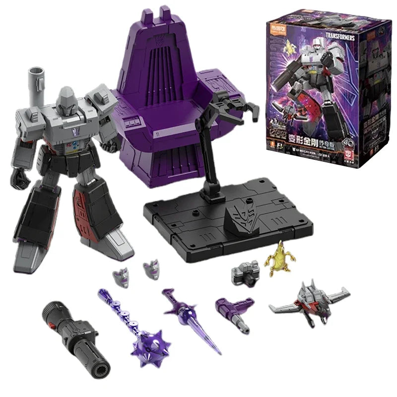 Transformers-Figur Megatron Blitzwing Erstmodell – beweglicher grauer Brick mit Fusionskanone