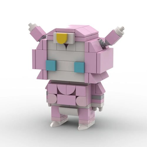 Transformers-Figur Elita Chibi mit runden Ohren – hellrosa Miniatur-Brick-Figur