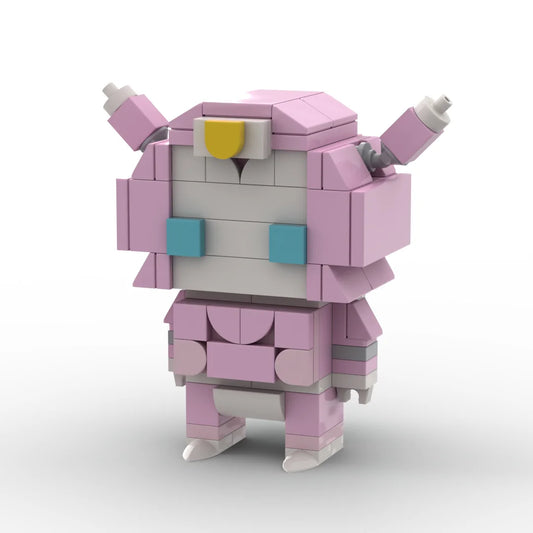 Transformers-Figur Elita Chibi mit runden Ohren – hellrosa Miniatur-Brick-Figur