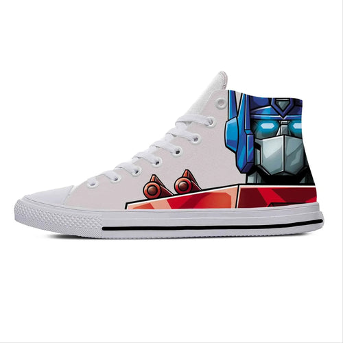 Baskets Montantes Transformers Blanc - Face