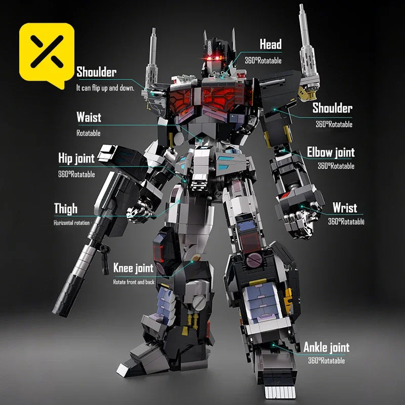 Transformers-Bausteine Nemesis Knight — Dunkler Optimus Prime zum Bauen, 1886 Teile