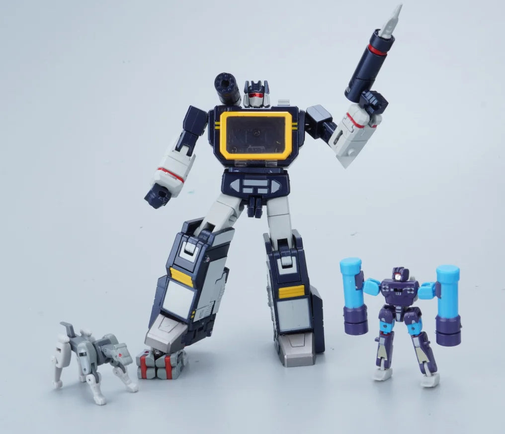 Transformers-Soundwave-Figur Newage H21 — Kleine KO-G1-Version mit integrierter Kassette