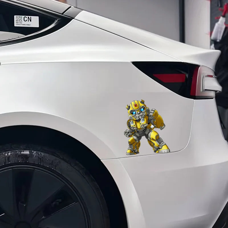 Transformers-UV-Aufkleber Bumblebee — Dreieckiger Aufkleber für die Autoscheibe