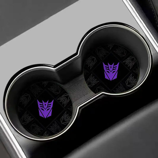 Transformers-Becherhalter mit Chibi-Decepticon — Niedliches, rutschfestes Set fürs Auto