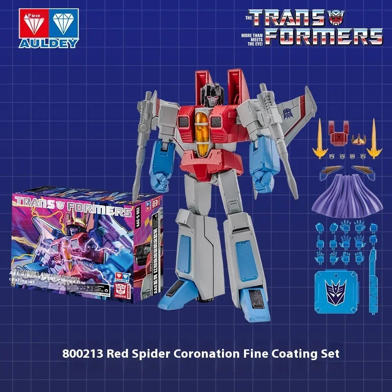 Transformers-Figur Starscream AULDEY Coronation – Red Spider Edition mit Chrom-Finish