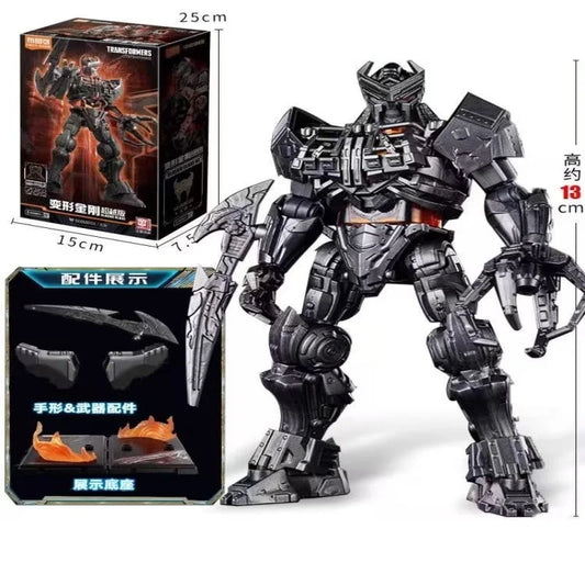 Transformers-Figur Scourge mit kolossaler Klinge – Graue Version, Technikdatenblatt-Set
