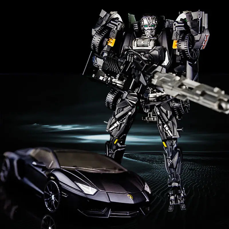 Transformers-Figur Lockdown Aventador — Schwarze Jäger-Silhouette von Lamborghini