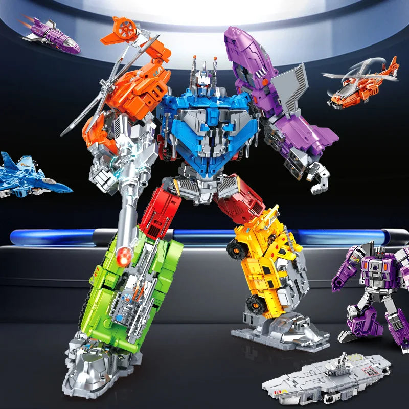 Transformers-Figur Dinoking Complete Display — Buntes Team aus fünf Robotern ohne Verpackung