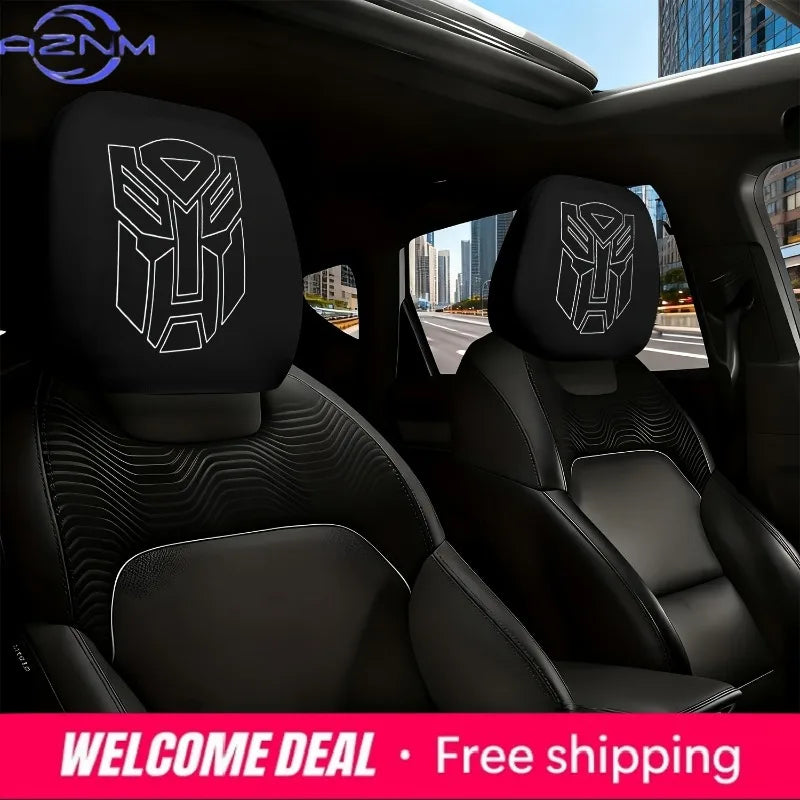 Transformers-Kopfstützenbezug mit Autobot — 2er-Set Sitzschutz fürs Auto