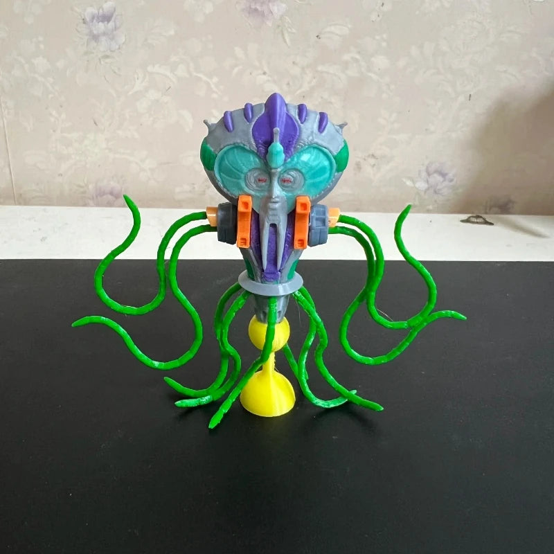 Transformers-Büste Türkis-violettes Tentakel-Alien – Kosmische Kreatur
