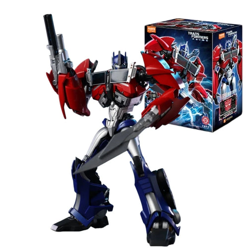 Transformers-Figur Optimus Prime Blitzwing Prime-Edition – königsblauer Brick mit roten Flammen