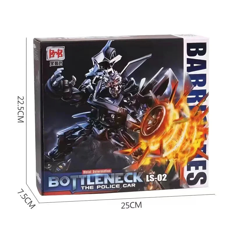 Transformers-Barricade-Figur LS02 — Schwarzes Polizeiauto im Kampfmodus