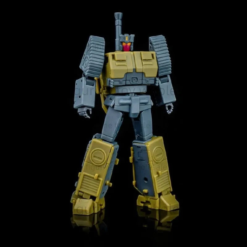 Transformers-Figur Onslaught Magic Square MS-B51 — Grauer und gelber Militärtruck im Brick-Format