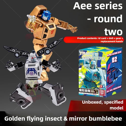 Transformers-Figuren-Duo Goldener Insecticon & Verchromter Bumblebee — AAE-Sonderedition