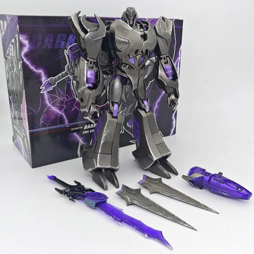 Transformers-Megatron Dark Master APC — Beschädigte Prime-Version mit Kampfspuren