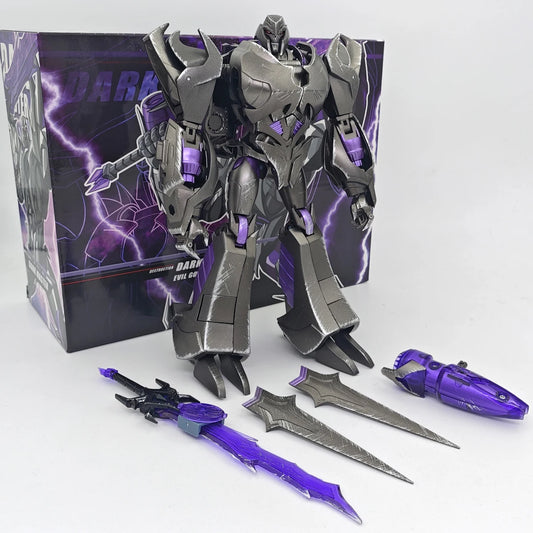 Transformers-Megatron Dark Master APC — Beschädigte Prime-Version mit Kampfspuren
