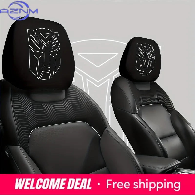 Transformers-Kopfstützenbezug mit Autobot — 2er-Set Sitzschutz fürs Auto