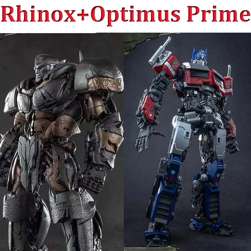 Transformers-Figuren-Duo Rhinox & Optimus Prime – Wilde Konfrontation AMK