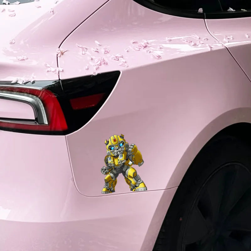 Transformers-UV-Aufkleber Bumblebee — Dreieckiger Aufkleber für die Autoscheibe