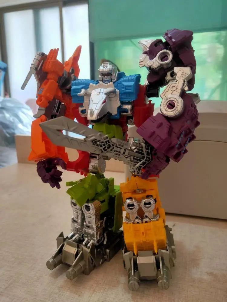 Transformers-Figur Dinoking Real Photo — Rote und violette Farbgebung ohne Verpackung