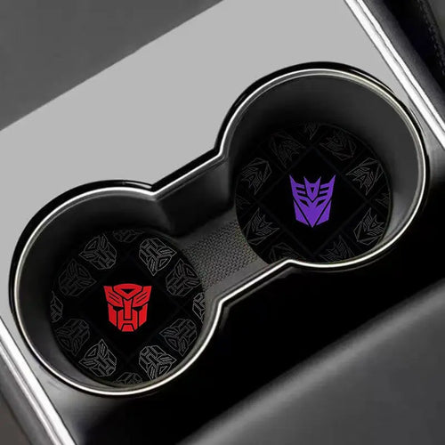 Transformers-Decepticon-Becherhalter Lila — Rutschfestes Doppelset fürs Auto
