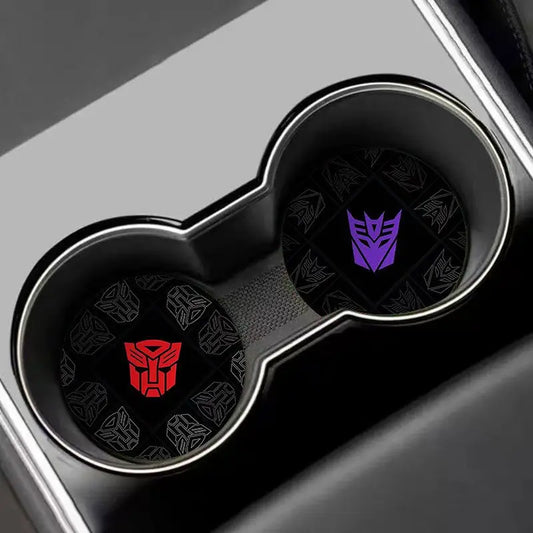 Transformers-Decepticon-Becherhalter Lila — Rutschfestes Doppelset fürs Auto
