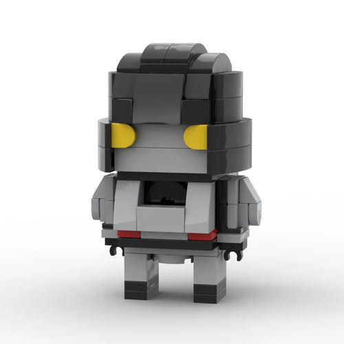 Transformers-Figur D16 One-Edition – grauer Brick-Vorläufer von Megatron mit goldenem Blick