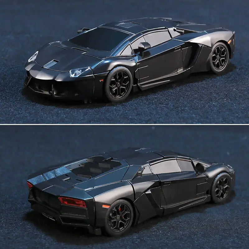 Transformers-Figur Lockdown Aventador — Schwarze Jäger-Silhouette von Lamborghini