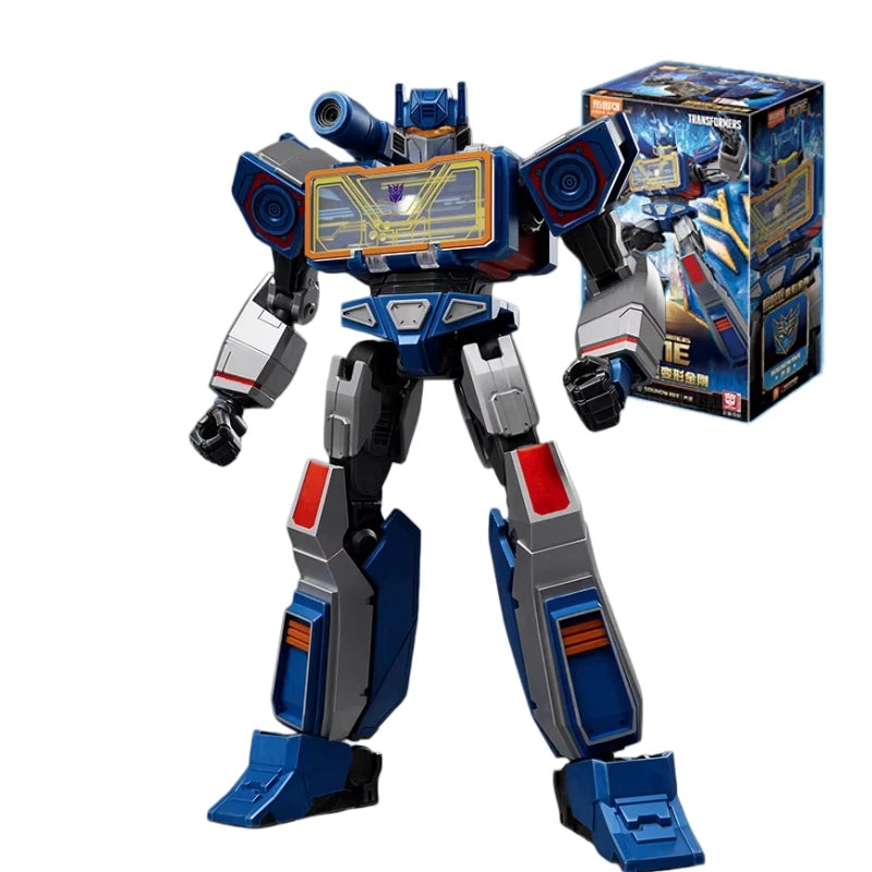 Transformers-Figur Soundwave Origin ONE Blitzwing – schieferblauer Brick, Kassetten-Spion