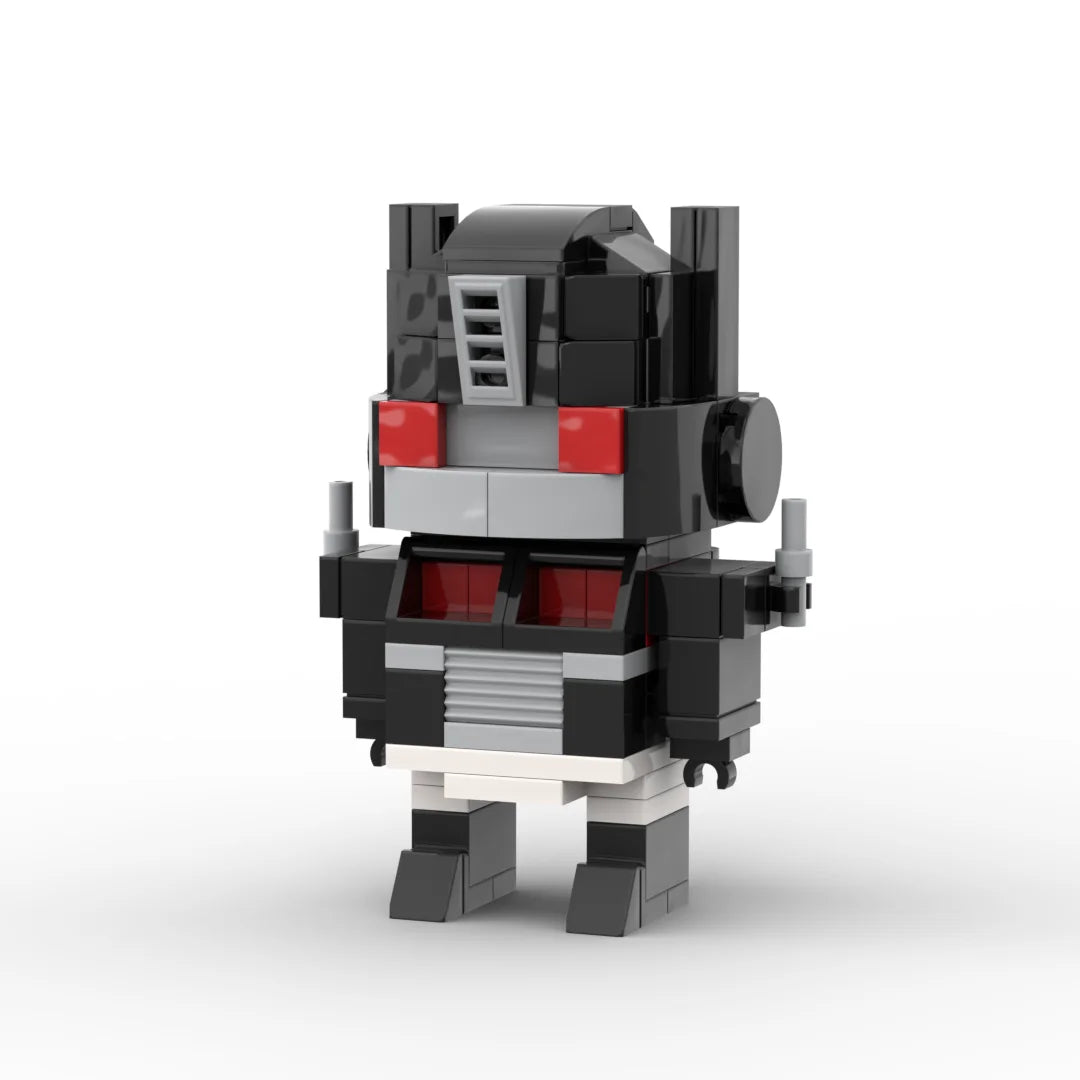 Transformers-Figur Nemesis Prime Brick – kleiner dunkelgrau-weißer Roboter