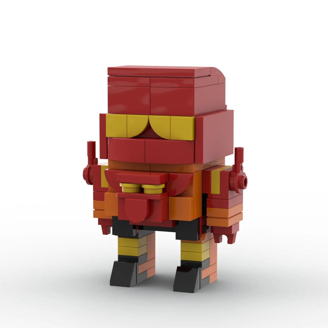 Transformers-Figur Rampage – kompakter rot-ockerfarbener Brick-Raubtier