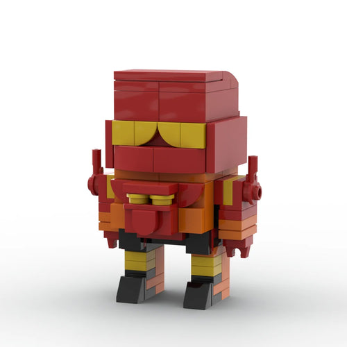 Transformers-Figur Rampage – kompakter rot-ockerfarbener Brick-Raubtier