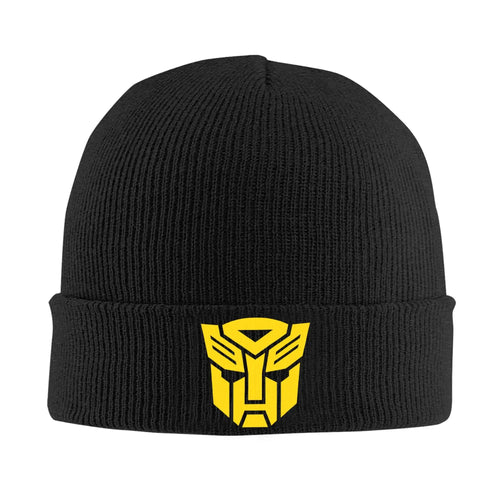 Bonnet noir à revers avec logo jaune Autobot, motif brodé sur le devant – Transformers.