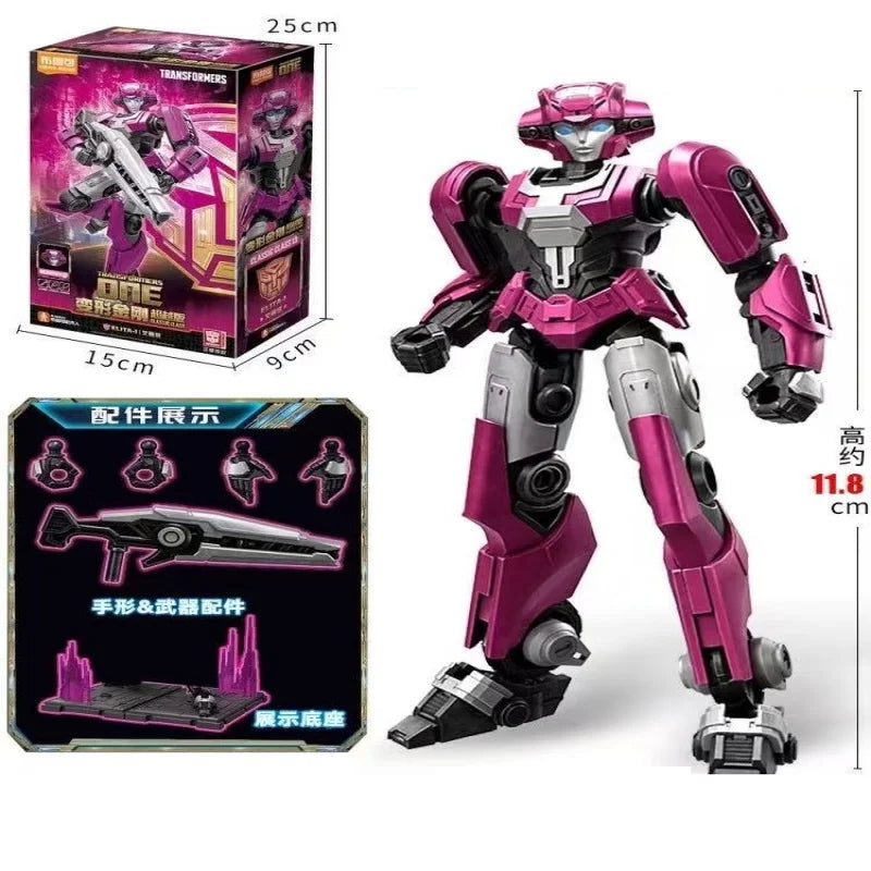 Transformers-Figur Elita-1, fuchsiafarbene Kriegerin – Komplettset mit Datenblatt, 11.4cm