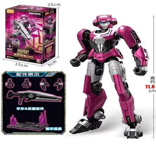 Transformers-Figur Elita-1, fuchsiafarbene Kriegerin – Komplettset mit Datenblatt, 11.4cm